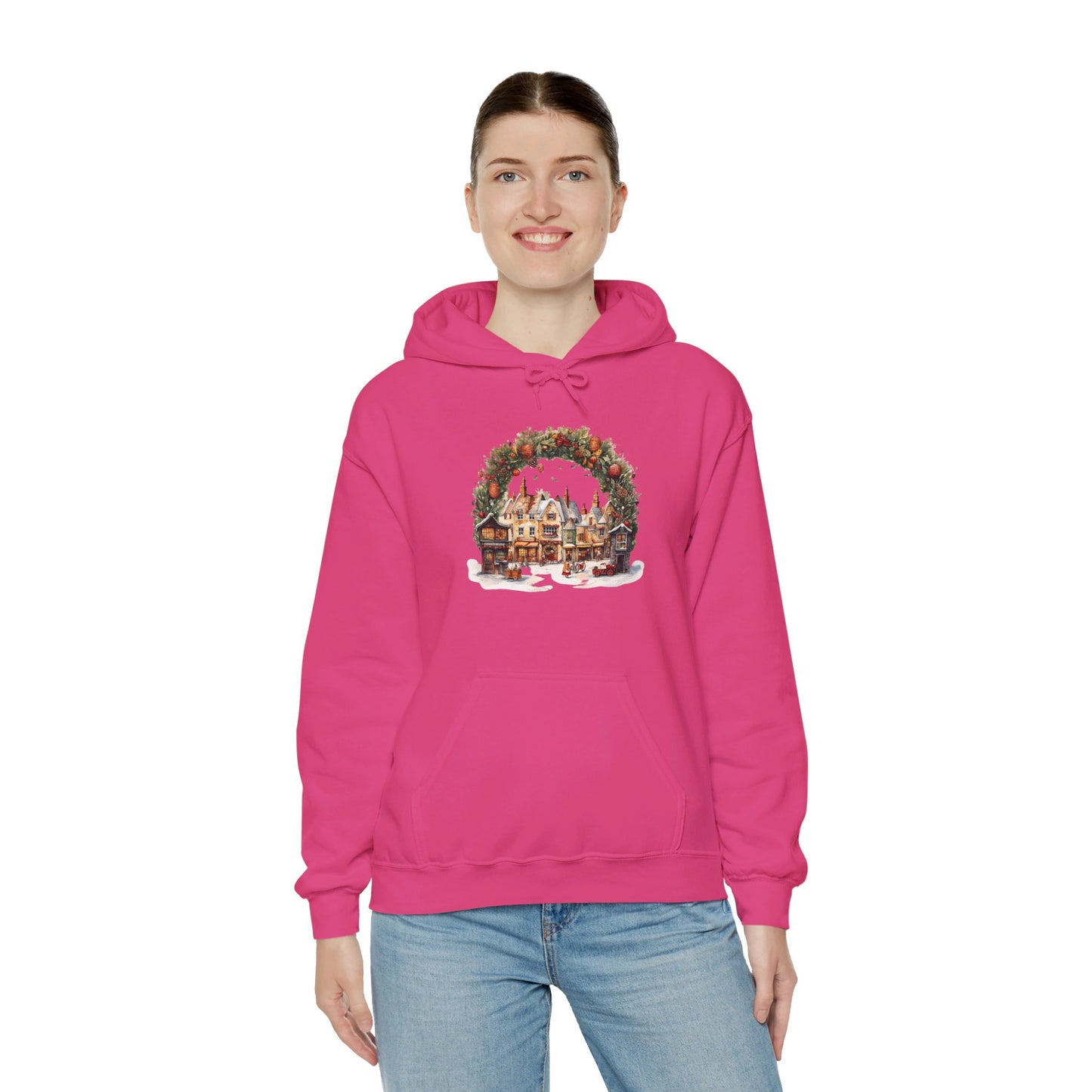 Snowy Village Bliss - Hooded Sweatshirt