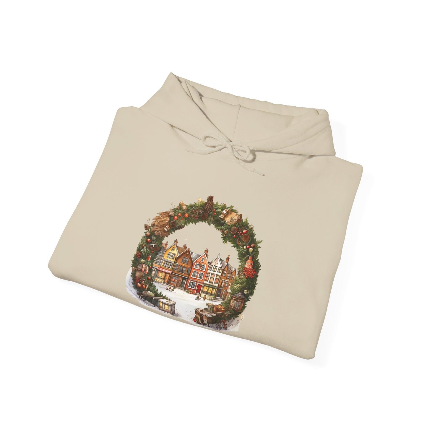 Peaceful Village Christmas - Hooded Sweatshirt