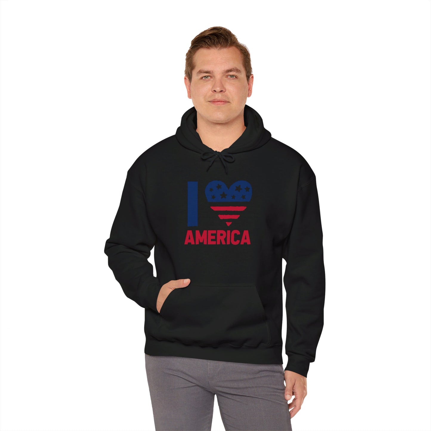 Heartfelt Love for the America - Hooded Sweatshirt