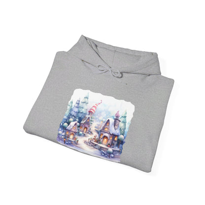 Snowy Christmas Village 4 - Hooded Sweatshirt