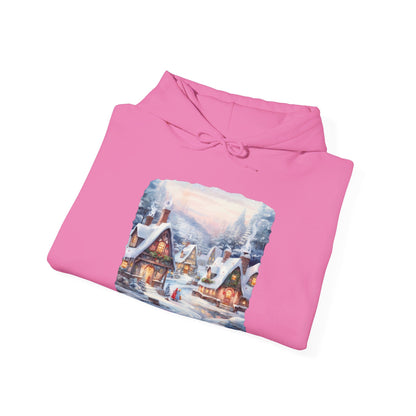 Snowy Christmas Village 6 - Hooded Sweatshirt