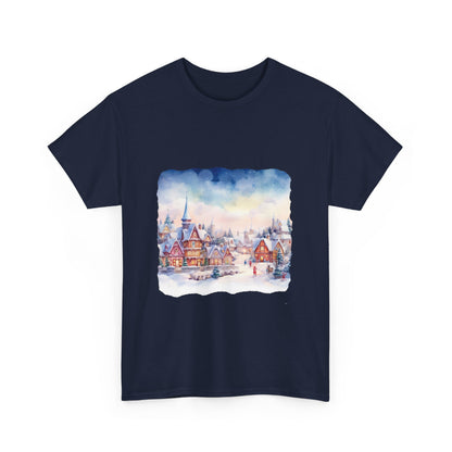 Snowy Christmas Village 7 - T-Shirt