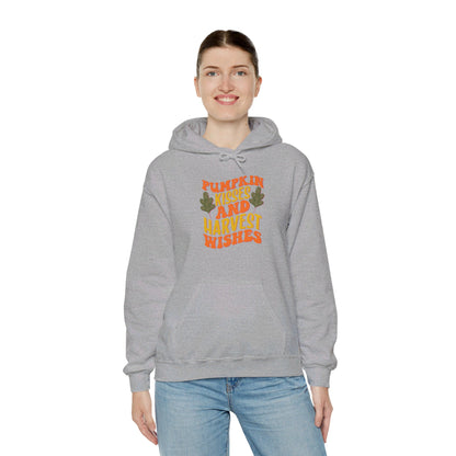 Kisses of Pumpkin, Wishes for Harvest - Hooded Sweatshirt