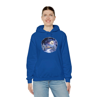 Winter Snowy Night - Hooded Sweatshirt