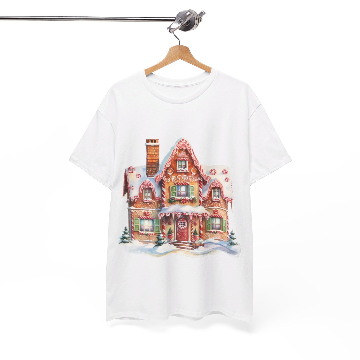 Christmas Snowy Village-14-T-Shirt