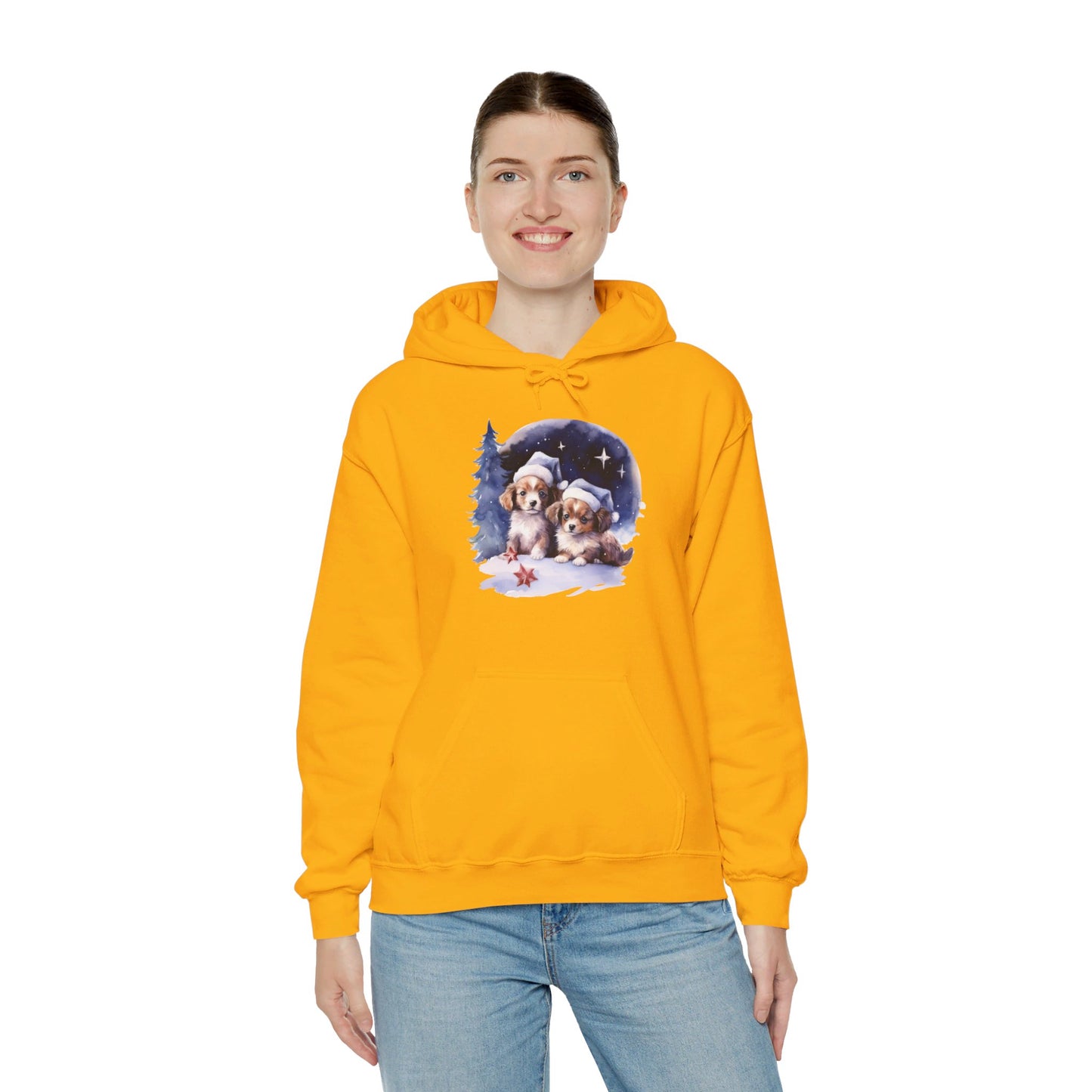 Snowy Christmas Dogs - Hooded Sweatshirt