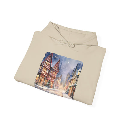 Snowy Christmas Village 13 - Hooded Sweatshirt