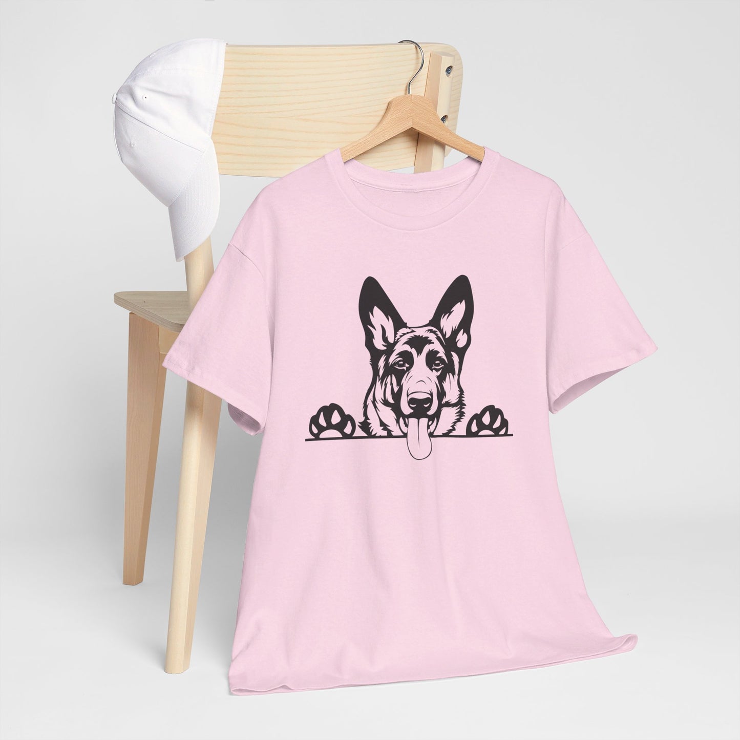 German Shepherd, Peeking with Charm - T-Shirt