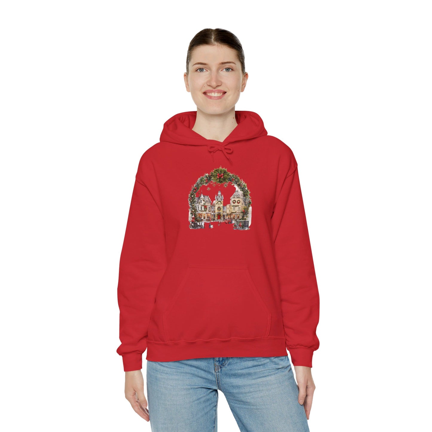 Village Christmas Eve - Hooded Sweatshirt