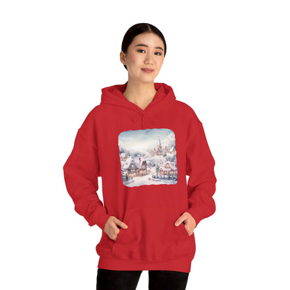 Snowy Christmas Village - Hooded Sweatshirt