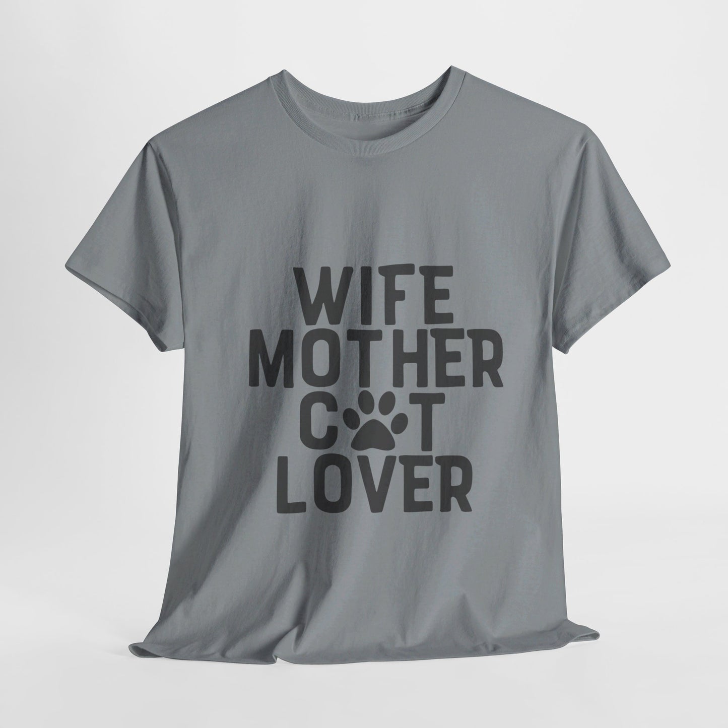 Wife, Mother, Cat lover - T-Shirt