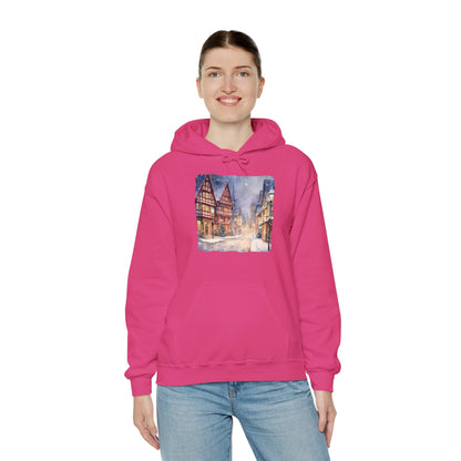 Snowy Christmas Village 13 - Hooded Sweatshirt