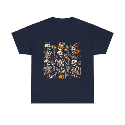 Skeletons drinking coffee - T-Shirt