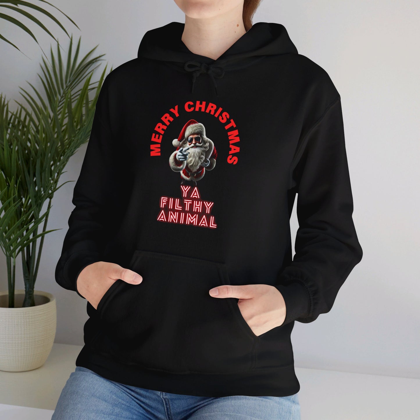 Merry Christmas - Ya Filthy Animal Unisex Heavy Blend™ Hooded Sweatshirt