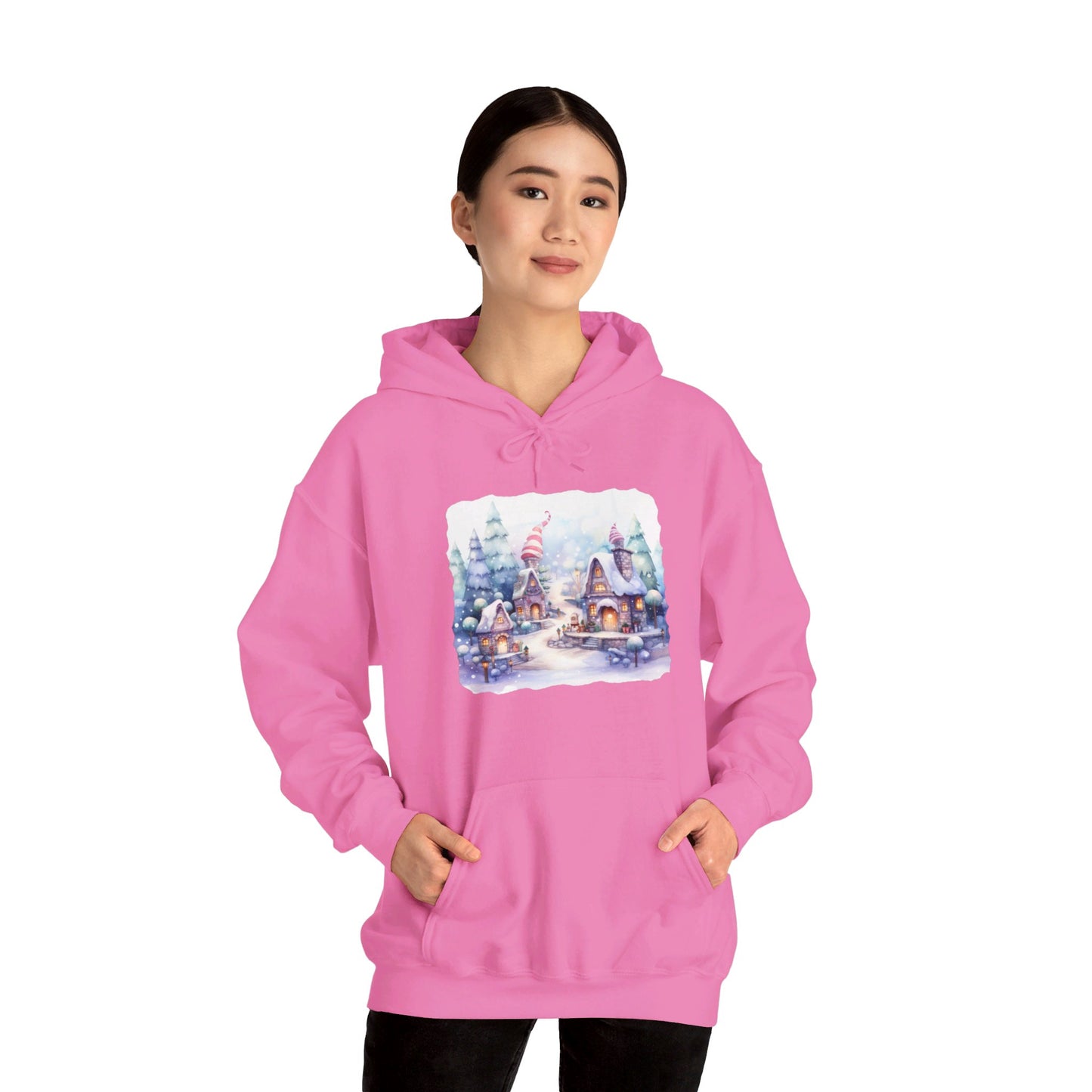 Snowy Christmas Village 4 - Hooded Sweatshirt