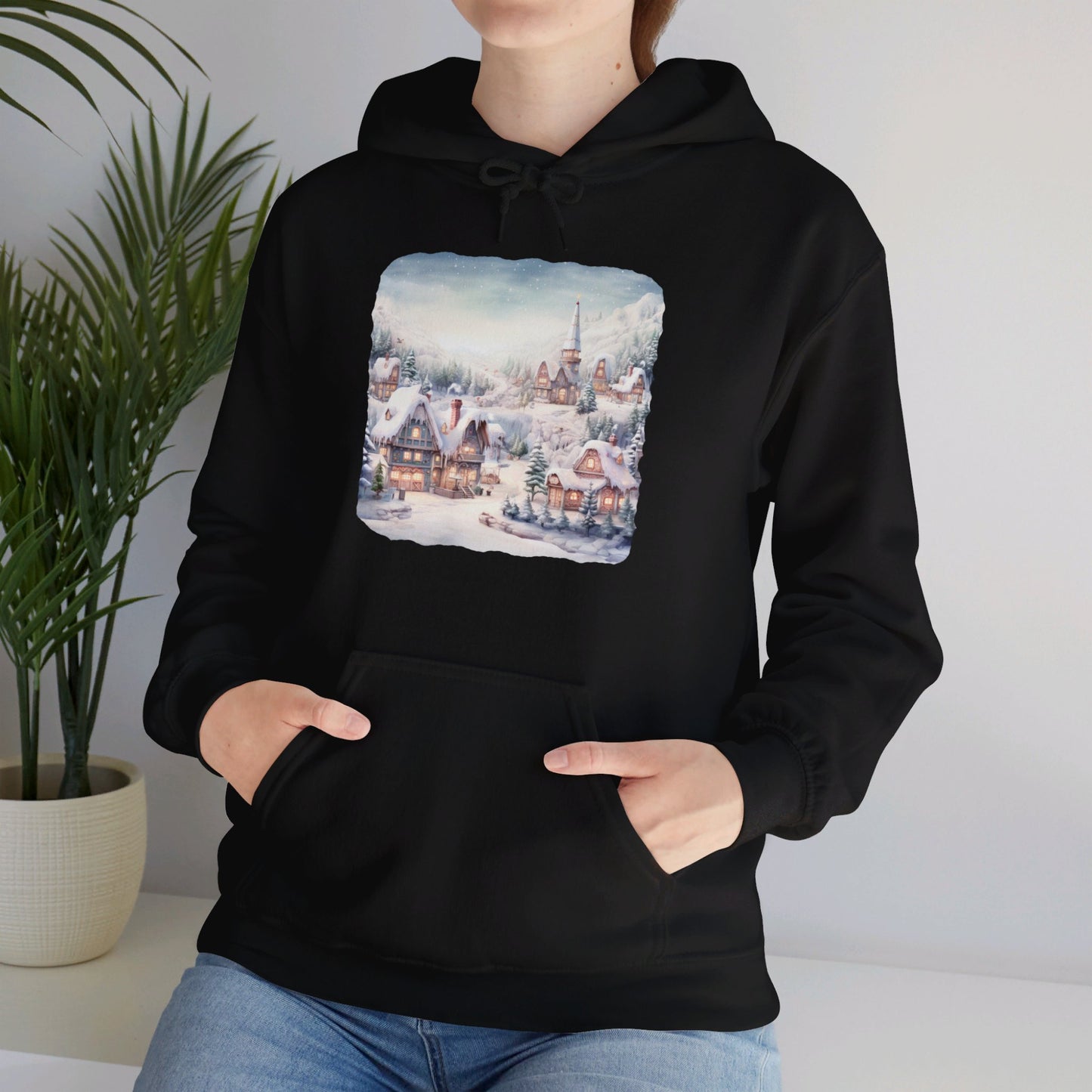 Snowy Christmas Village - Hooded Sweatshirt