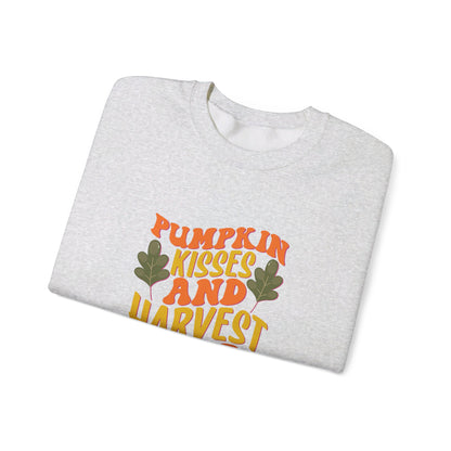 Pumpkin Kisses And Harvest Wishes - Crewneck Sweatshirt