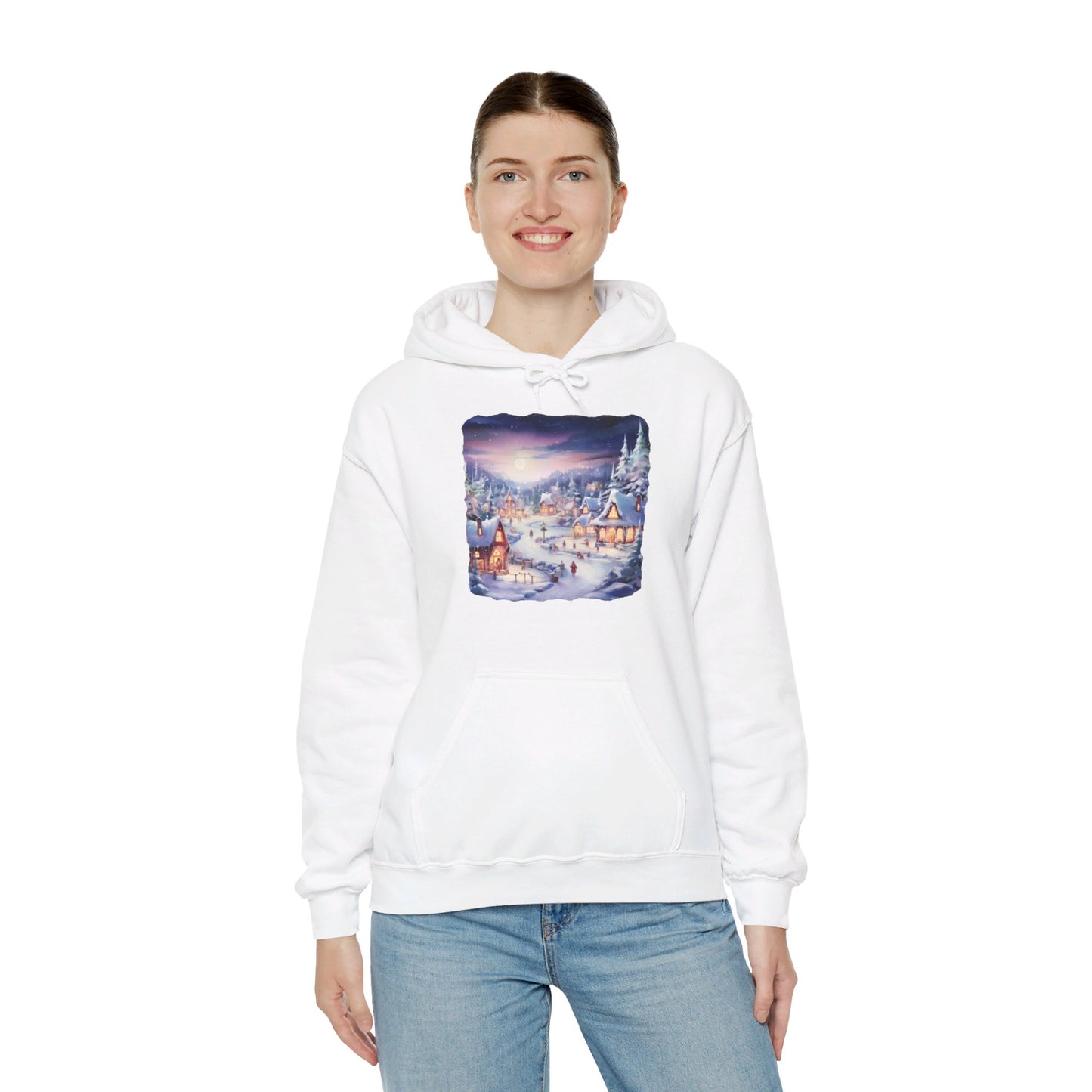 Snowy Christmas Village 3 - Hooded Sweatshirt