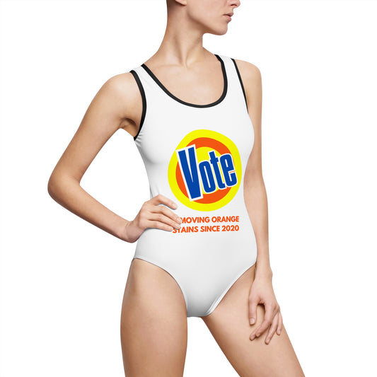 Removing Orange Stains Since 2020 Classic One-Piece Swimsuit (AOP)