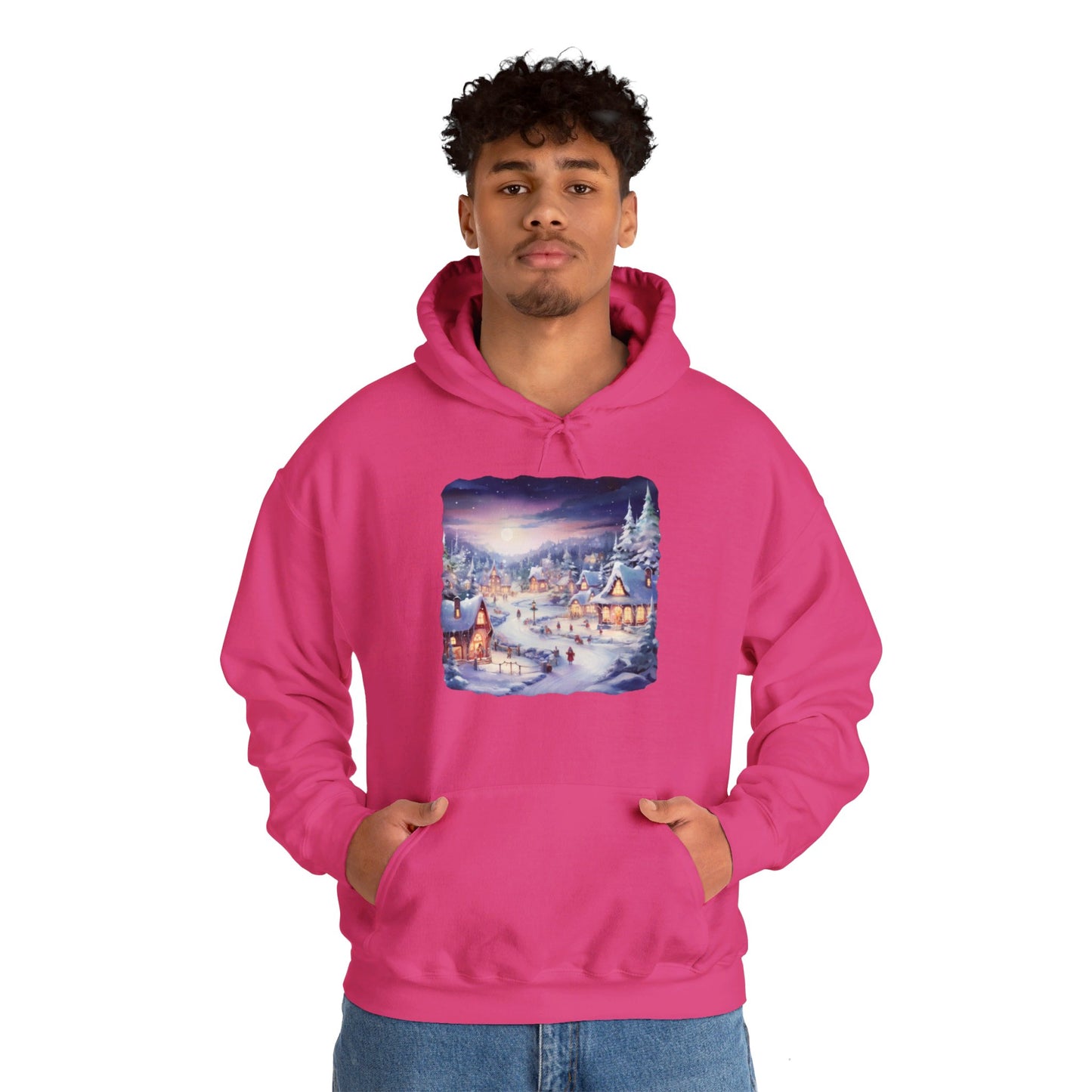 Snowy Christmas Village 3 - Hooded Sweatshirt