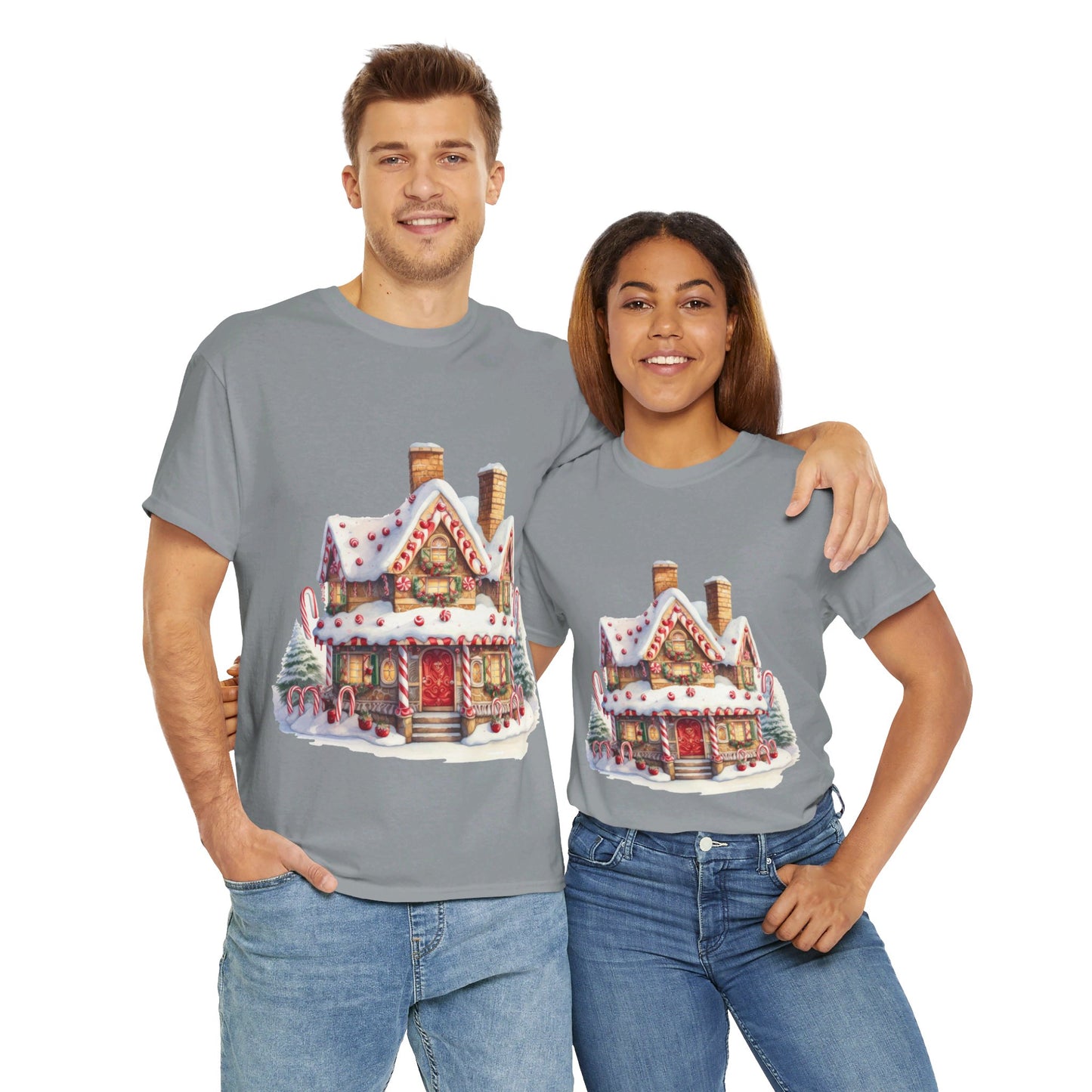 Snowy Christmas Village-15-T-Shirt