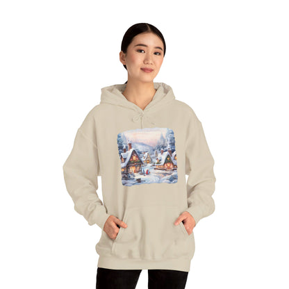 Snowy Christmas Village 6 - Hooded Sweatshirt