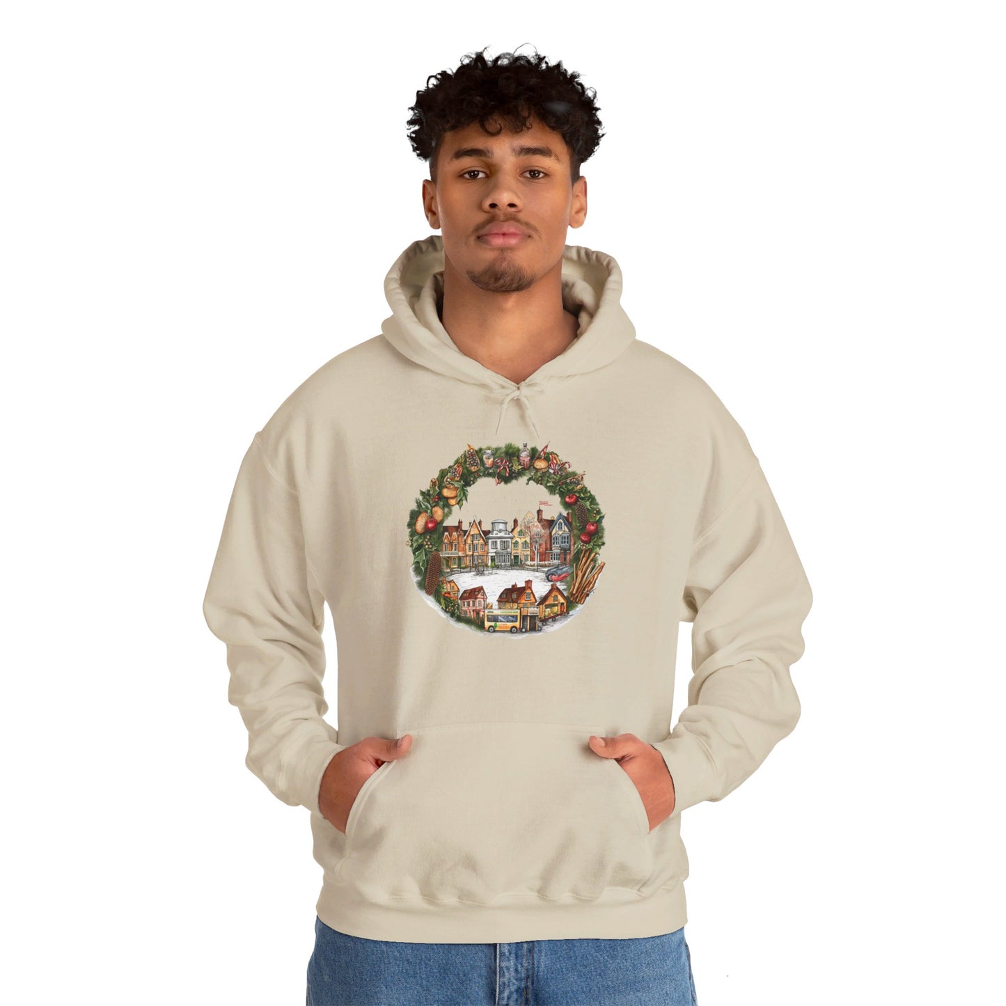 Whimsical Village Christmas - Hooded Sweatshirt