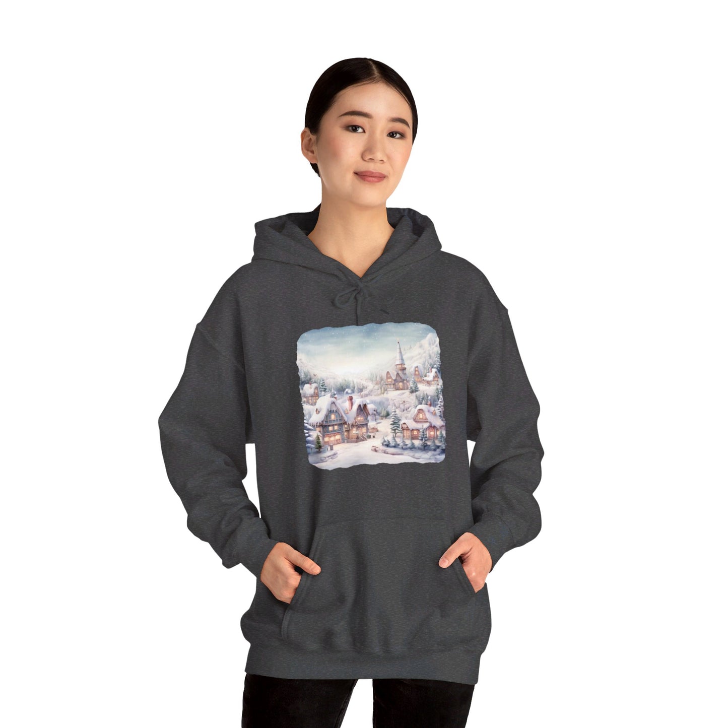 Snowy Christmas Village - Hooded Sweatshirt