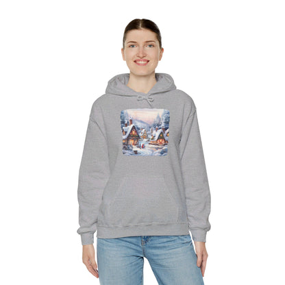 Snowy Christmas Village 6 - Hooded Sweatshirt