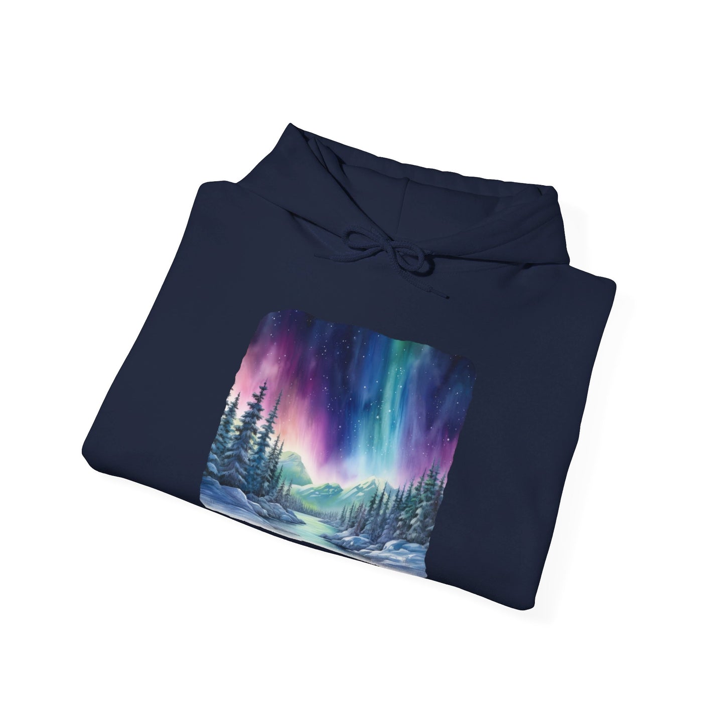 Northern Lights Watercolor - Hooded Sweatshirt