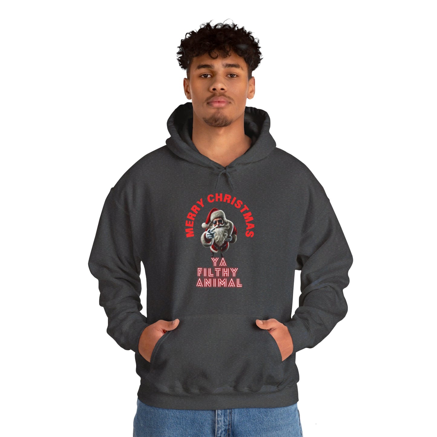 Merry Christmas - Ya Filthy Animal Unisex Heavy Blend™ Hooded Sweatshirt