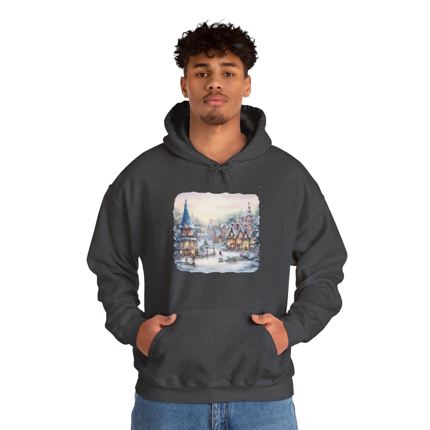 Snowy Christmas Village 2 - Hooded Sweatshirt