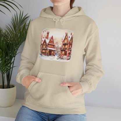 Snowy Christmas Village 11 - Hooded Sweatshirt