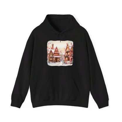 Snowy Christmas Village 11 - Hooded Sweatshirt