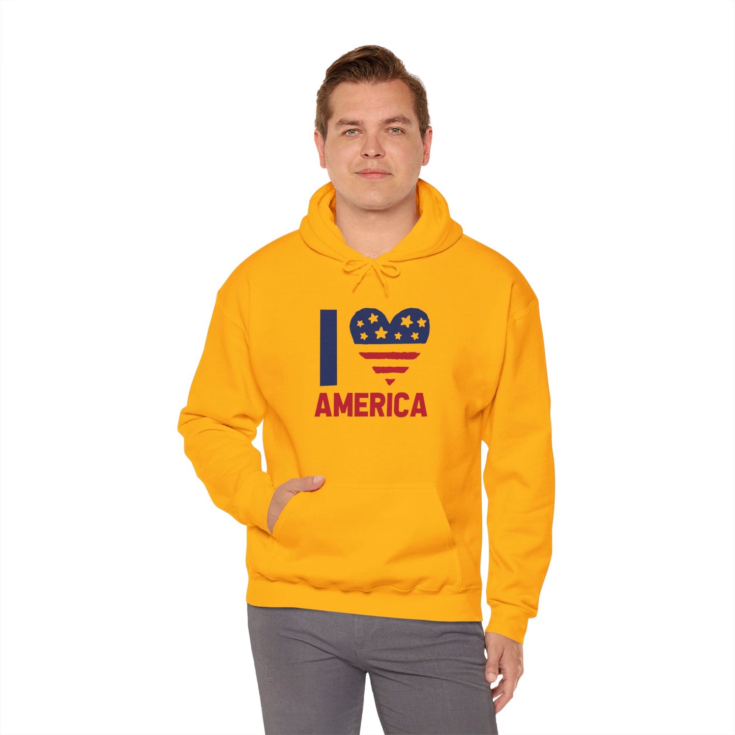 Heartfelt Love for the America - Hooded Sweatshirt