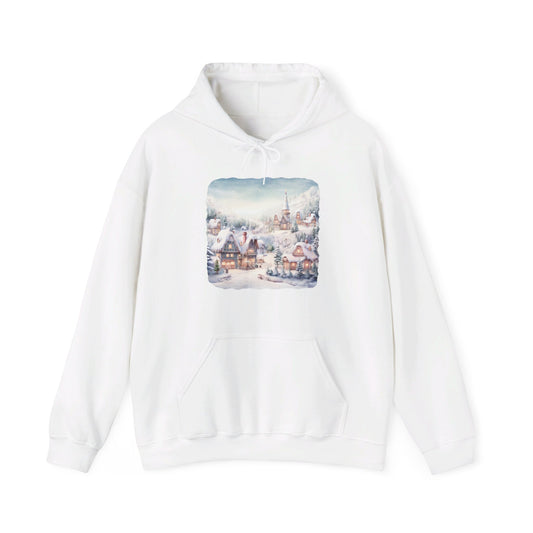 Snowy Christmas Village - Hooded Sweatshirt