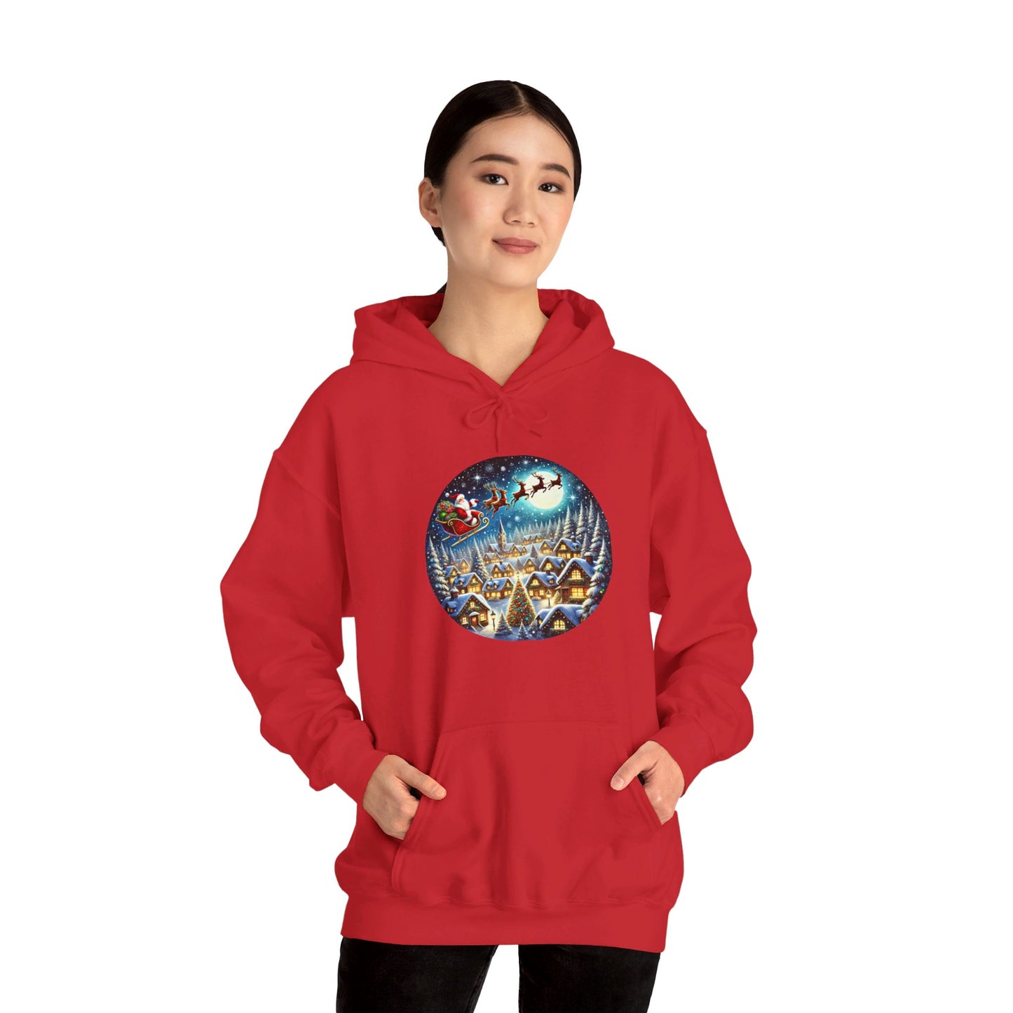 Santa's Snowy Flight - Hooded Sweatshirt