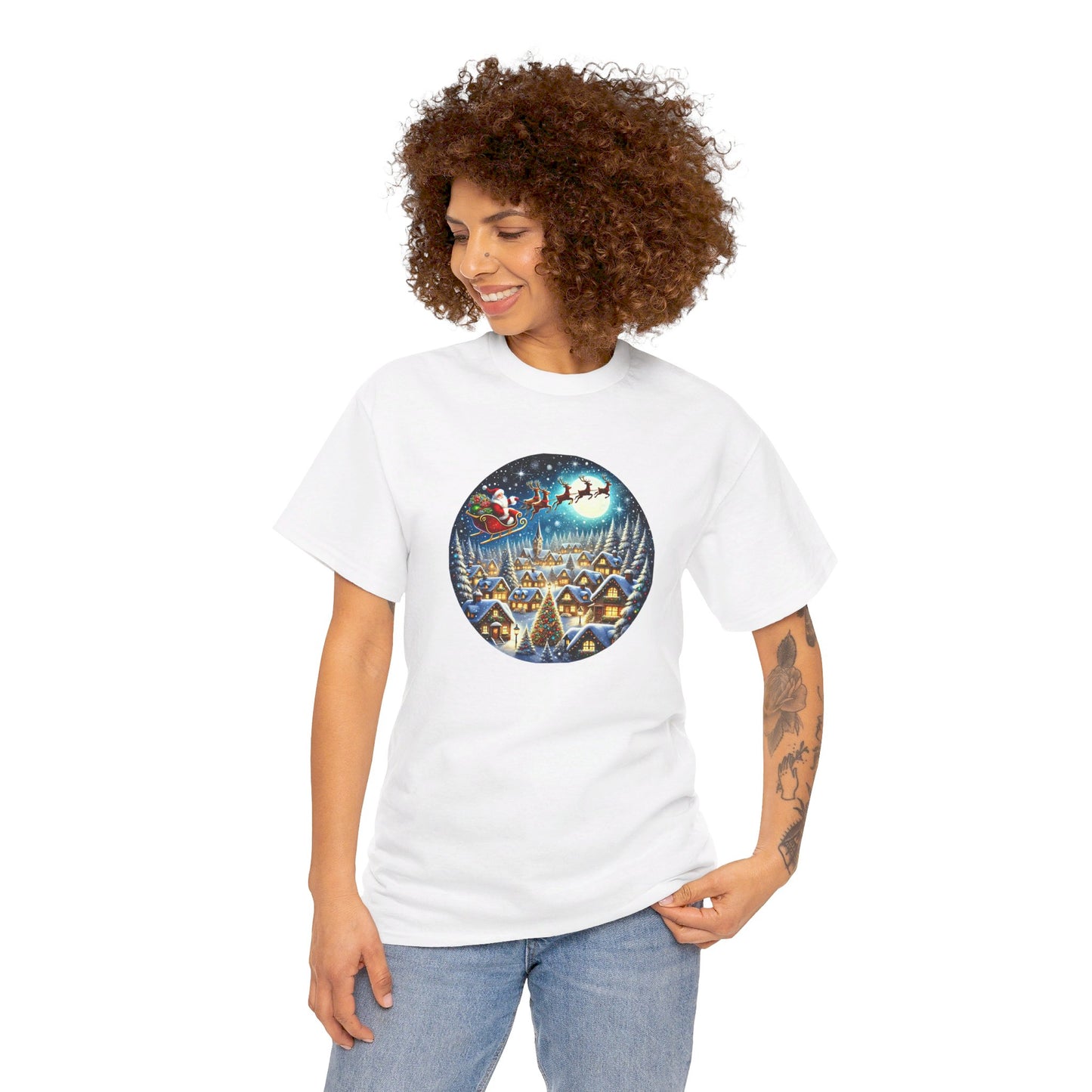 Santa's Snowy Flight - T-Shirt