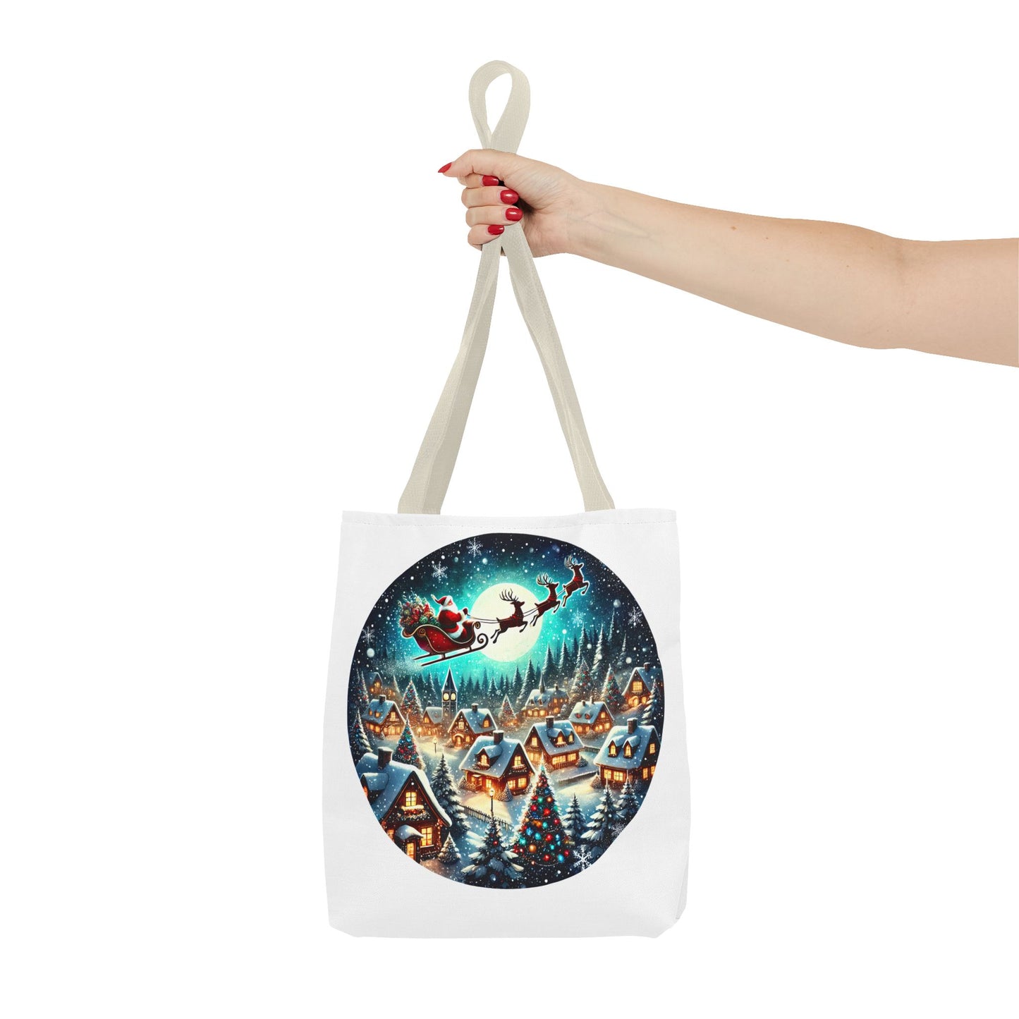 Santa and Reindeer - Tote Bag