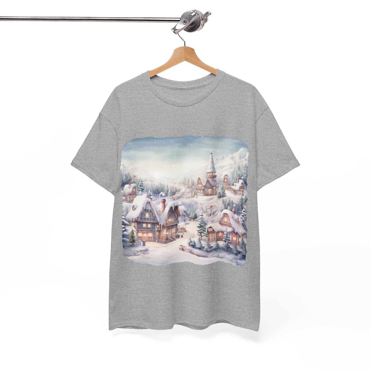 Snowy Christmas Village-T-Shirt