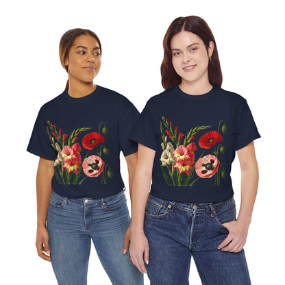 August Flowers - Birth Month - T-Shirt