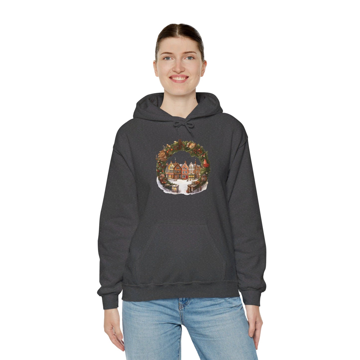 Peaceful Village Christmas - Hooded Sweatshirt