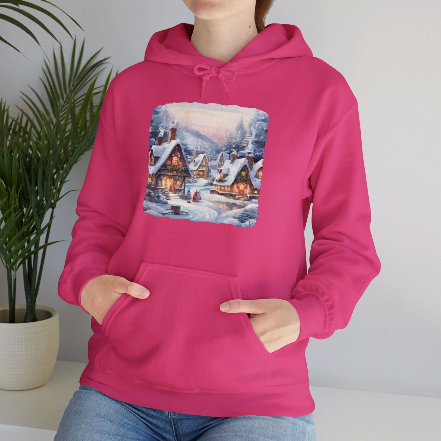 Snowy Christmas Village 6 - Hooded Sweatshirt