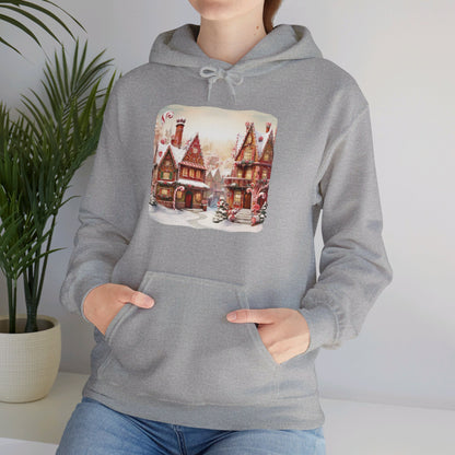 Snowy Christmas Village 11 - Hooded Sweatshirt