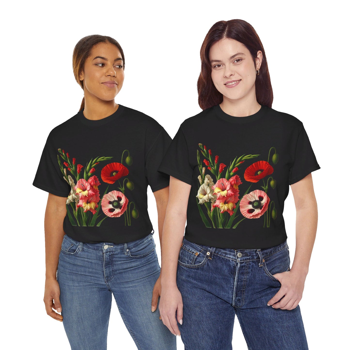 August Flowers - Birth Month - T-Shirt