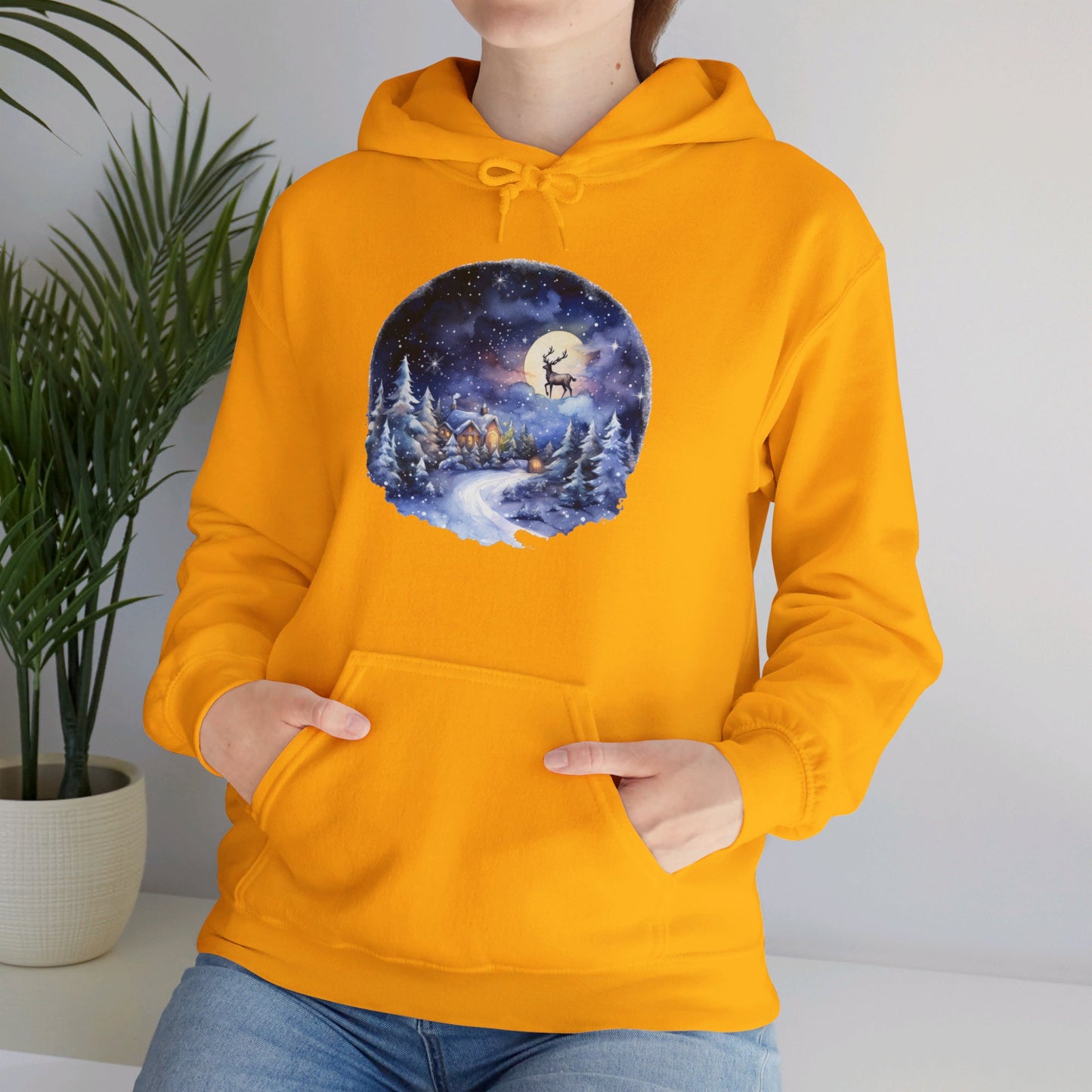 Winter Snowy Night - Hooded Sweatshirt