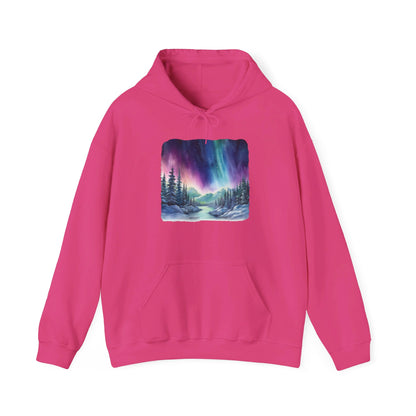 Northern Lights Watercolor - Hooded Sweatshirt