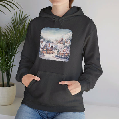 Snowy Christmas Village - Hooded Sweatshirt