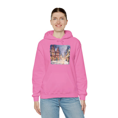 Snowy Christmas Village 13 - Hooded Sweatshirt