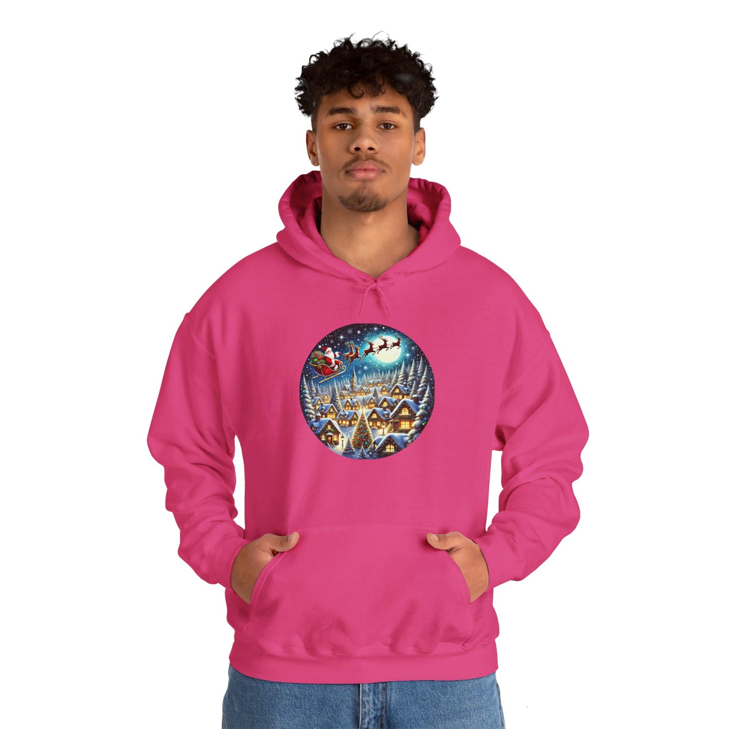 Santa's Snowy Flight - Hooded Sweatshirt